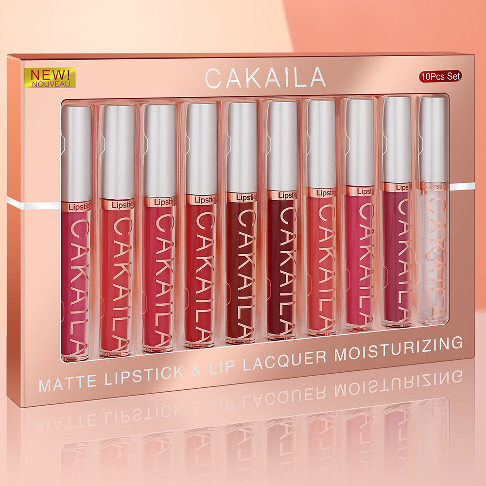 Pack Of 10 Matte Nonstick Cup Waterproof Lip Gloss Pack Of 10 Matte Nonstick Cup Waterproof Lip Gloss